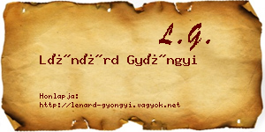 Lénárd Gyöngyi névjegykártya
