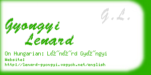 gyongyi lenard business card